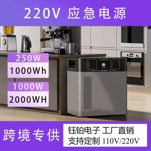 户外电源220v大容量家用储能应急式露营摆摊电瓶车载电池